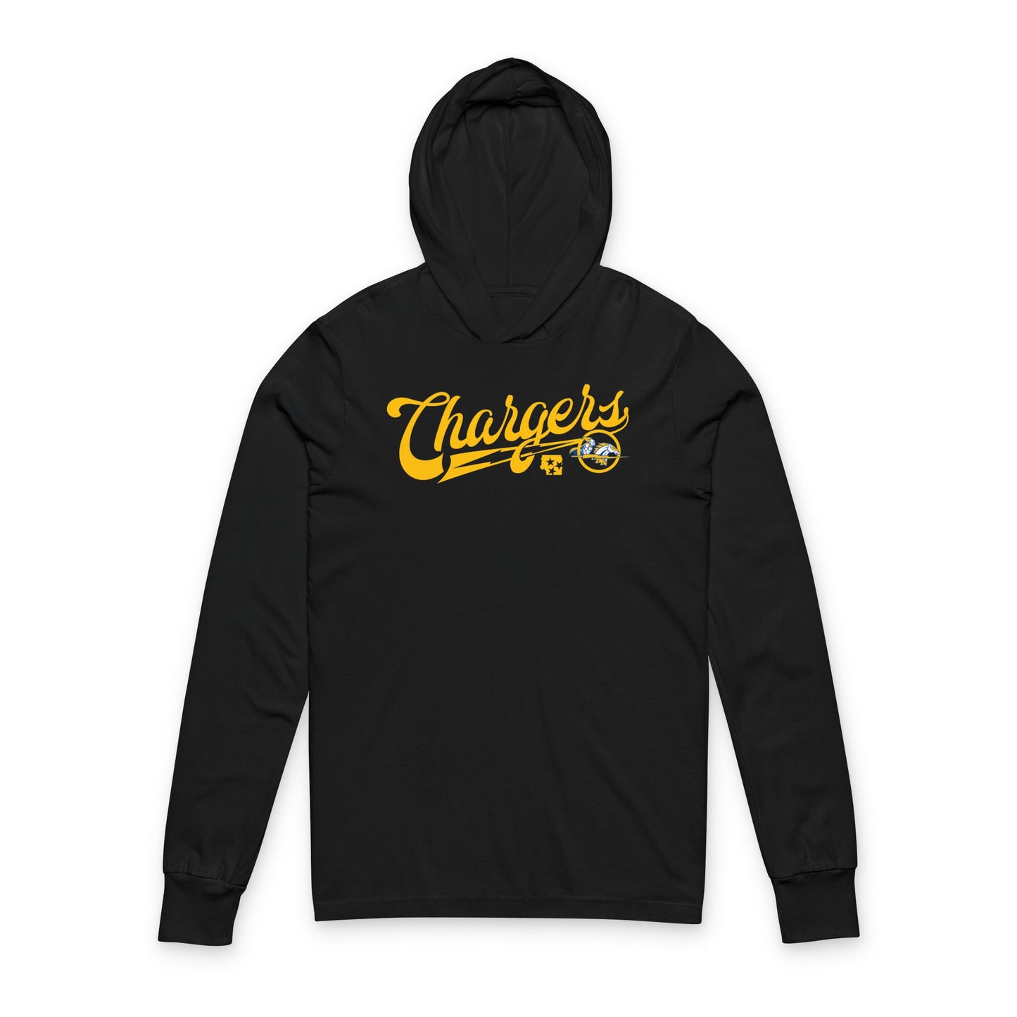 Chargers Vintage Baseball Script Hooded T-Shirt