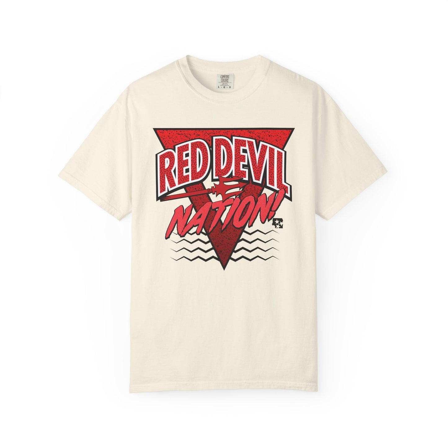 Red Devil Nation 90s Memphis Pattern T-Shirt