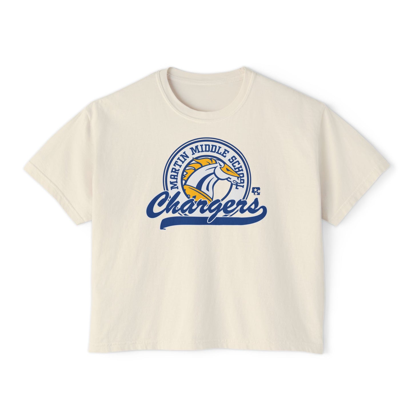 Martin Chargers Badge Women's Boxy Tee