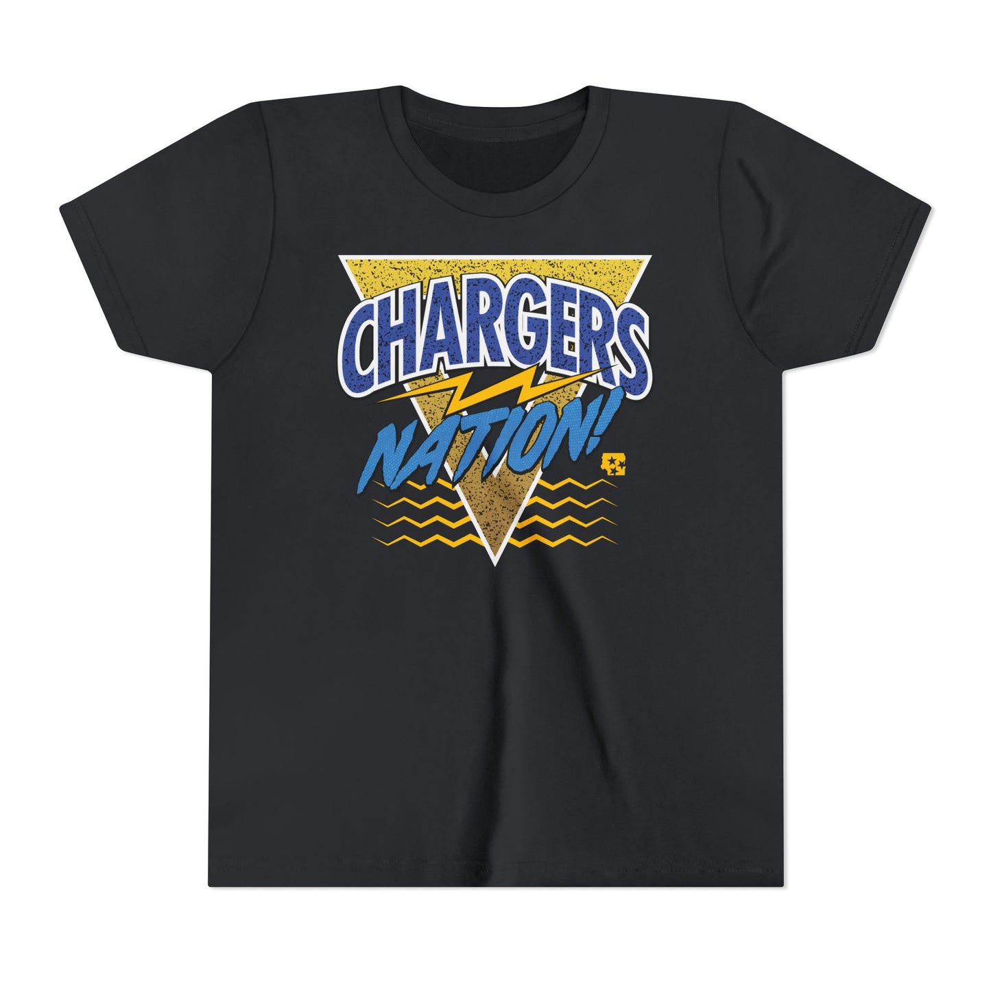 Chargers Nation Memphis Pattern Youth Tee