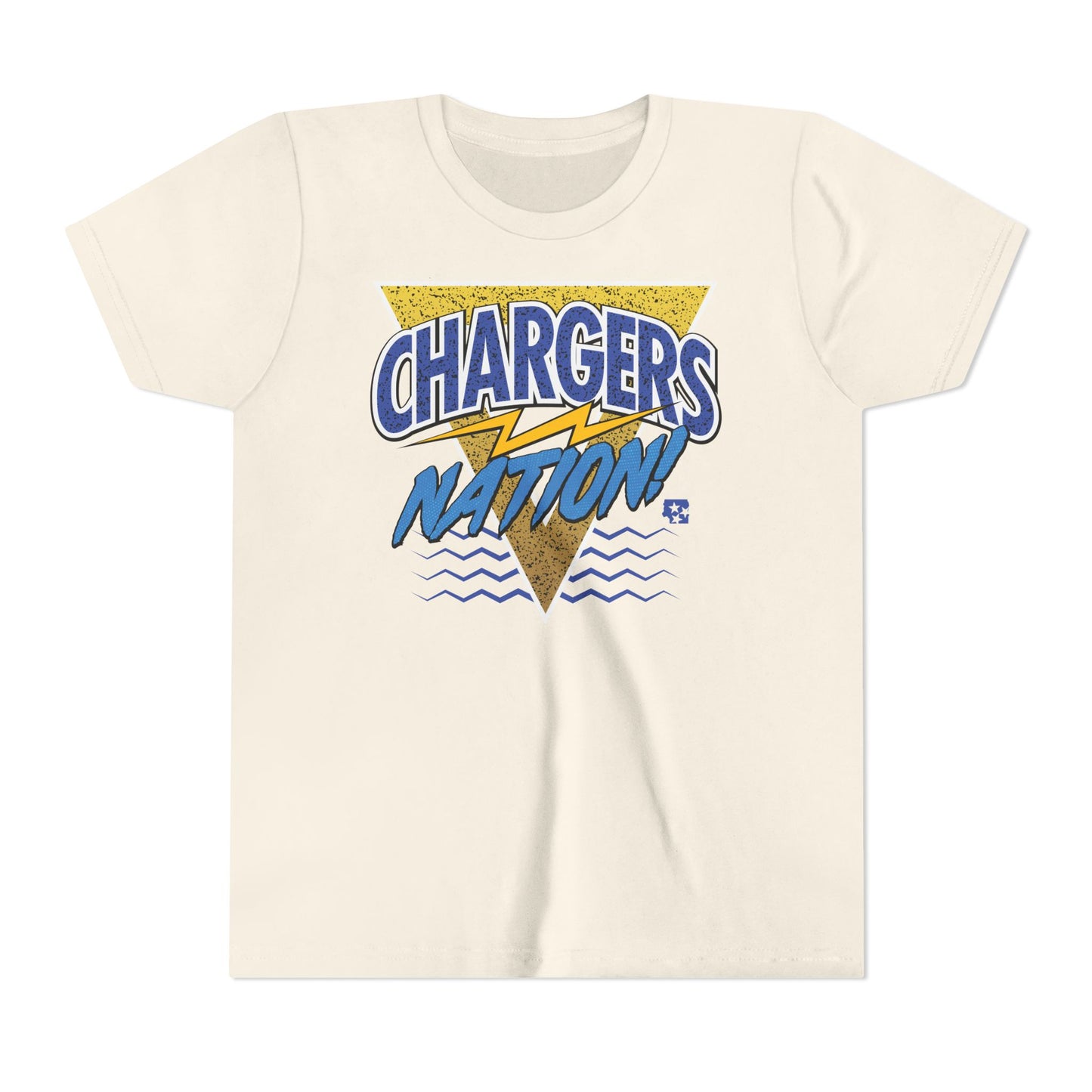 Chargers Nation Memphis Pattern Youth Tee