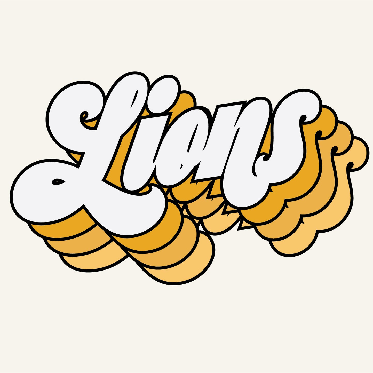 Retro Lions Script T-shirt