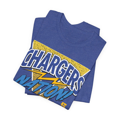 Chargers Nation Memphis Pattern T-Shirt