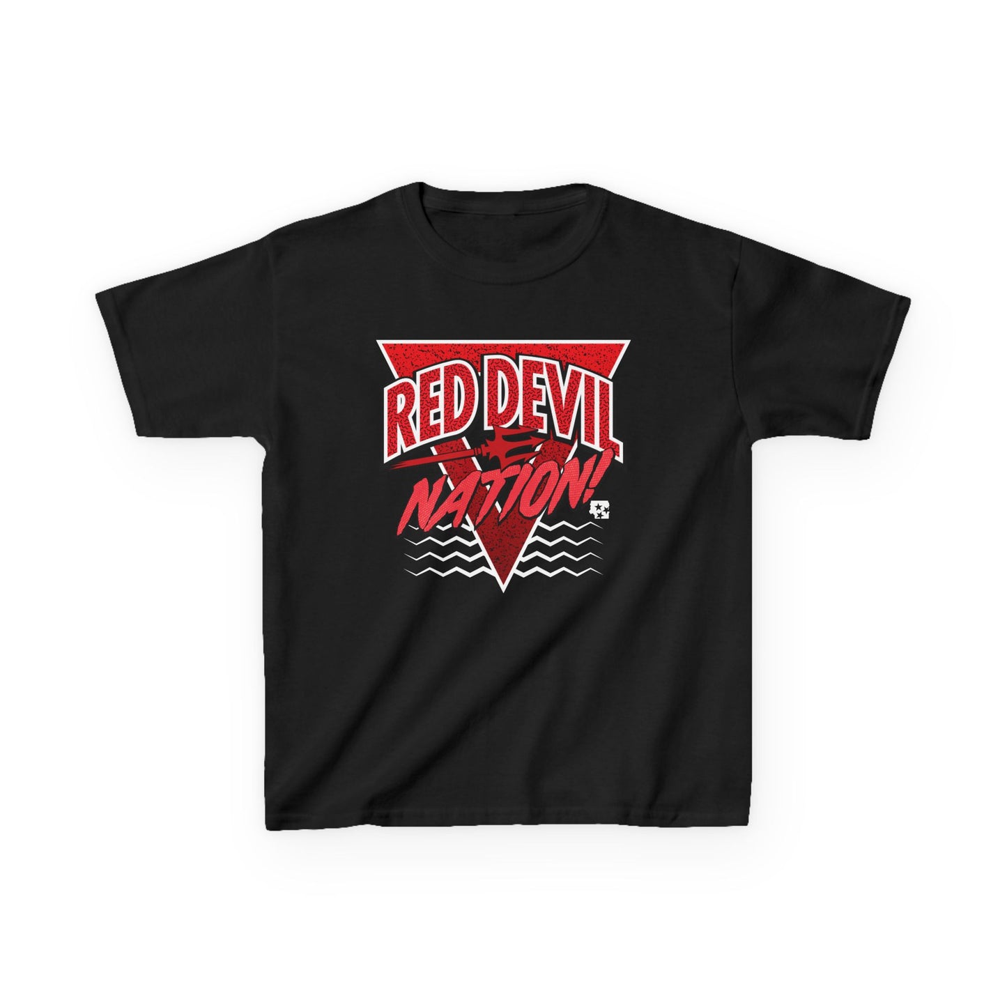Red Devil Nation 90s Memphis Pattern Youth Tee