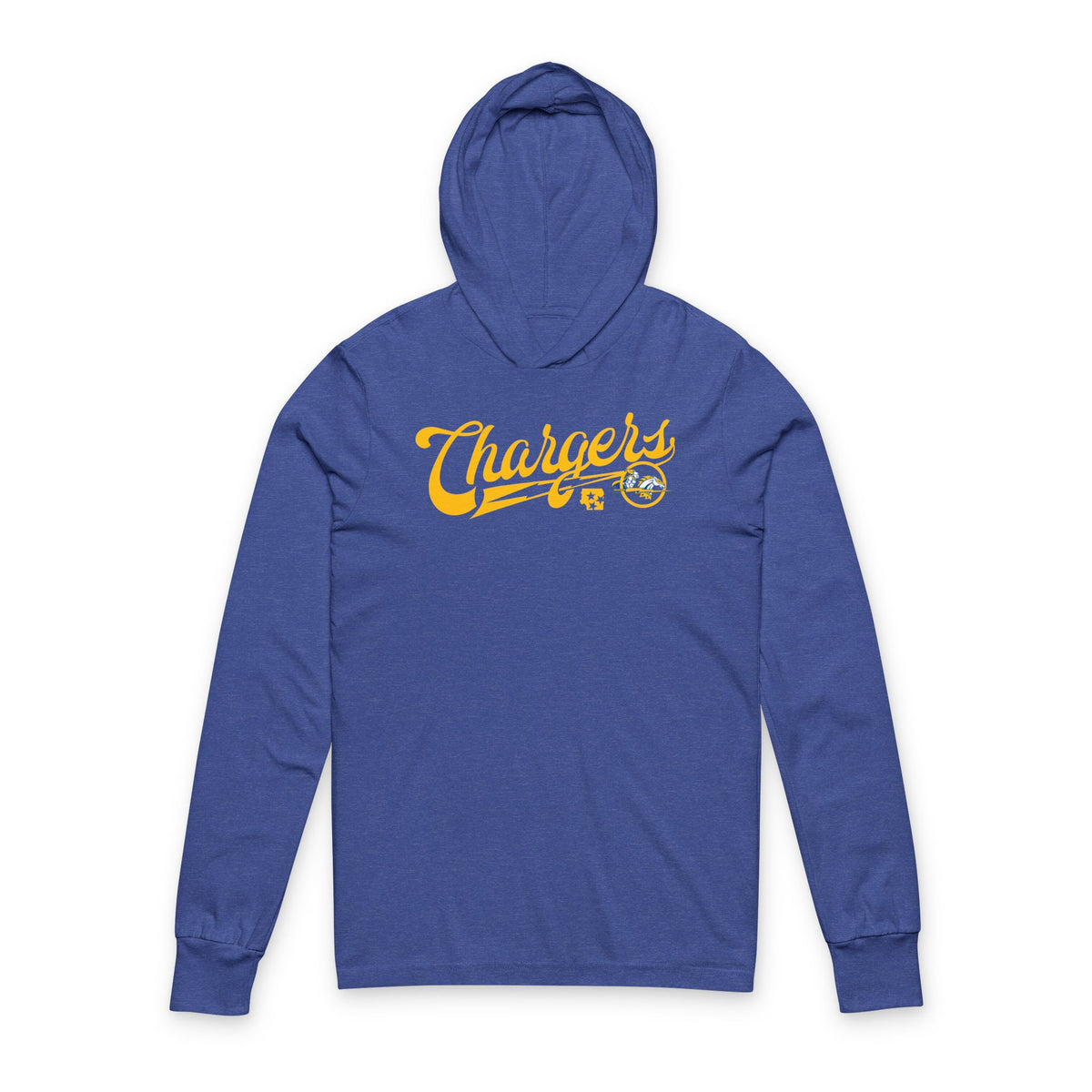 Chargers Vintage Baseball Script Hooded T-Shirt