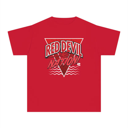 Red Devil Nation 90s Memphis Pattern Youth Tee