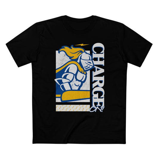 Charge On! Knight Mascot T-Shirt — Athletic School Spirit Tee