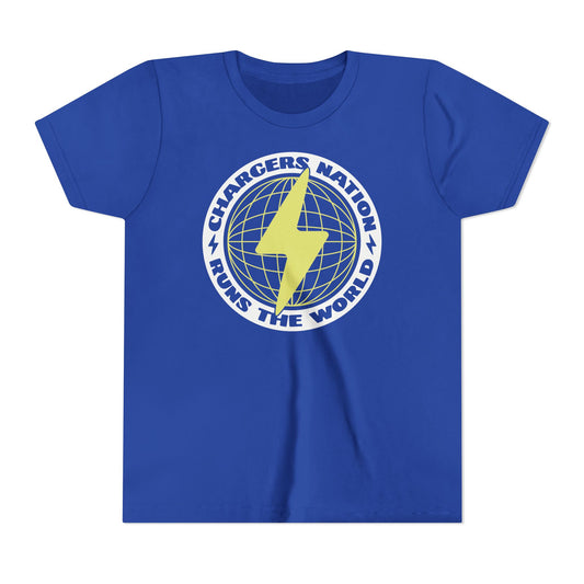 Chargers Nation Runs The World Youth Tee