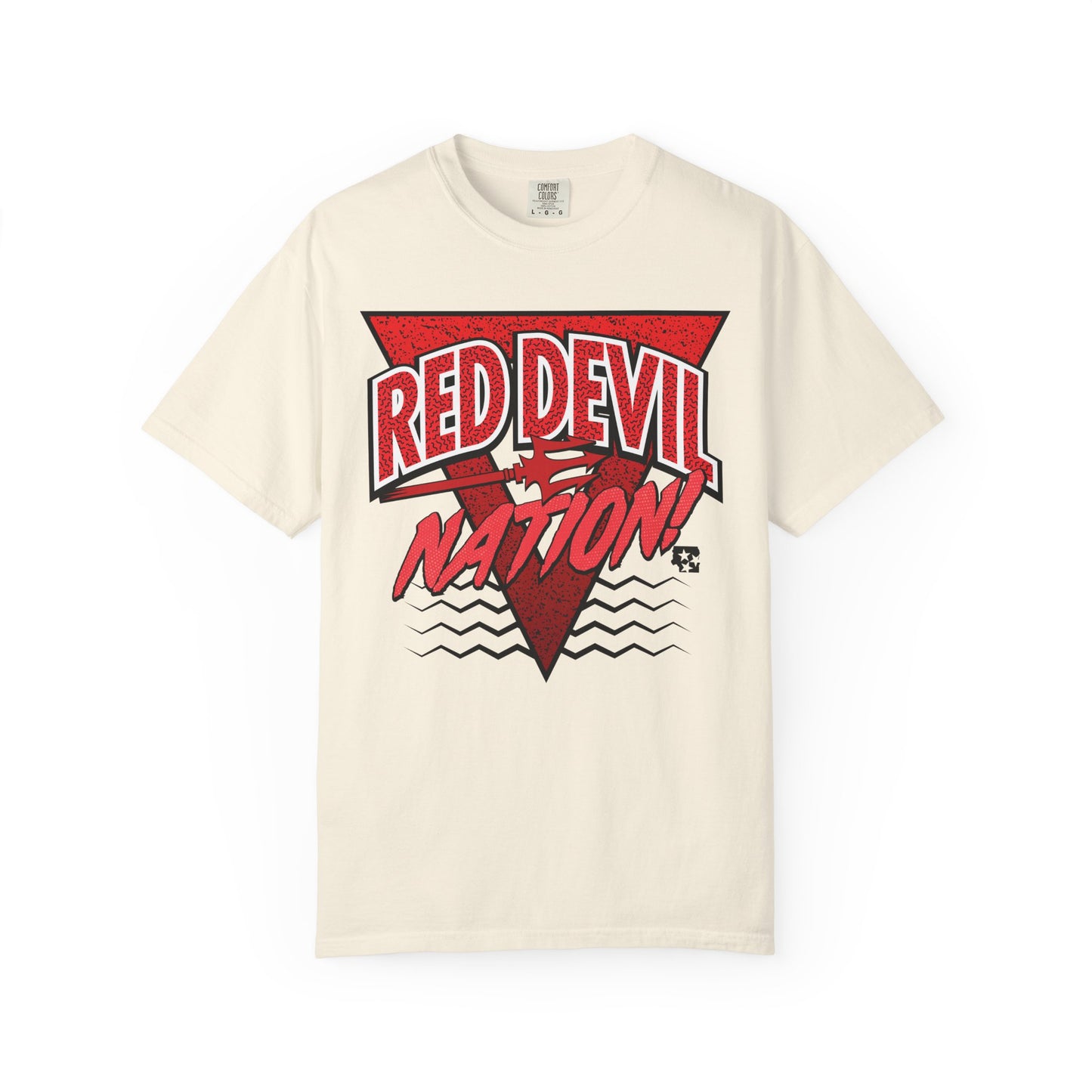 Red Devil Nation 90s Memphis Pattern T-Shirt