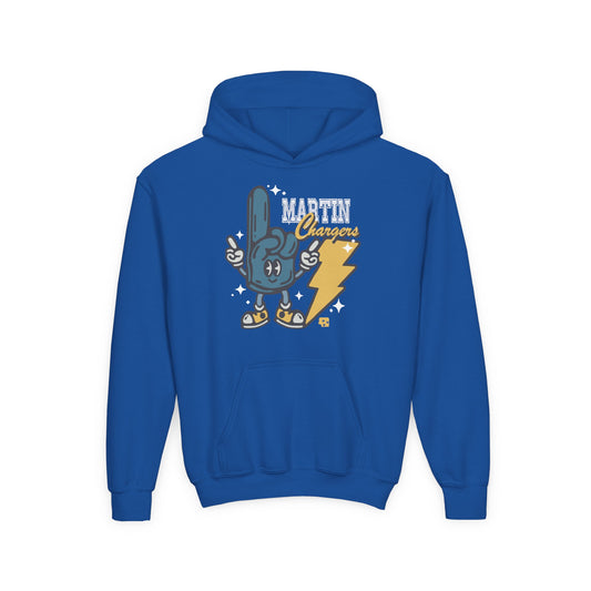 Martin Chargers Mascot Youth Hoodie