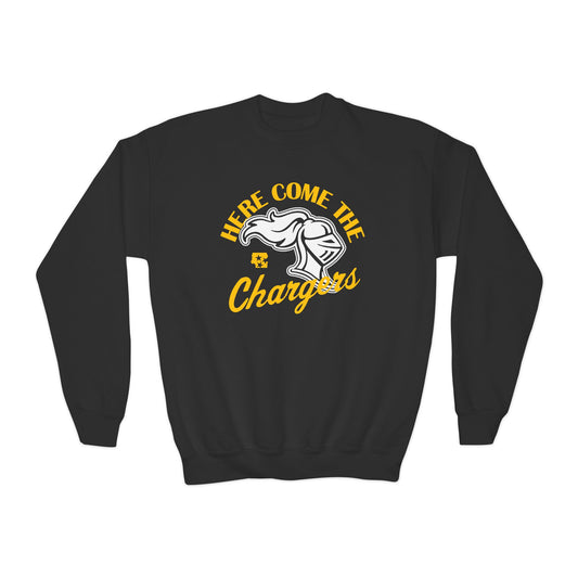 Here Come The Chargers Youth Fleece