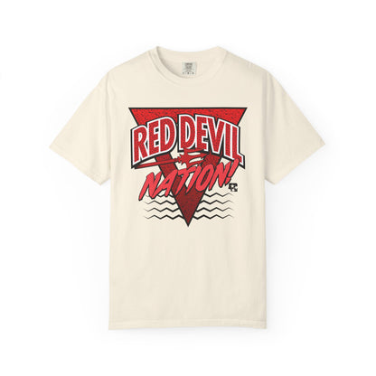 Red Devil Nation 90s Memphis Pattern T-Shirt