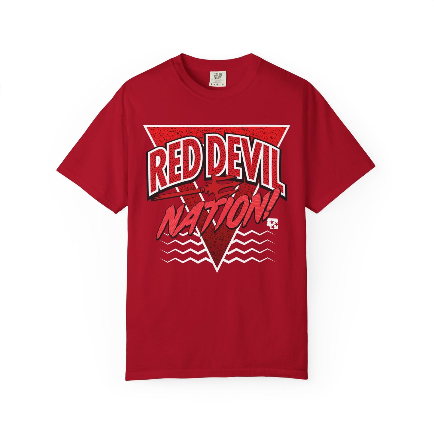 Red Devil Nation 90s Memphis Pattern T-Shirt