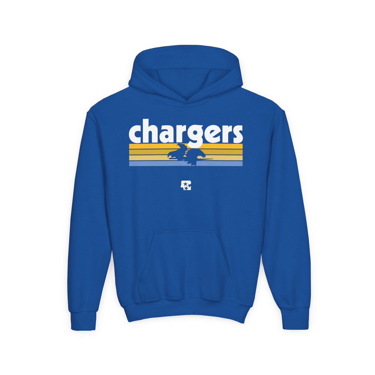 Chargers Logo Knockout Youth Hoodie
