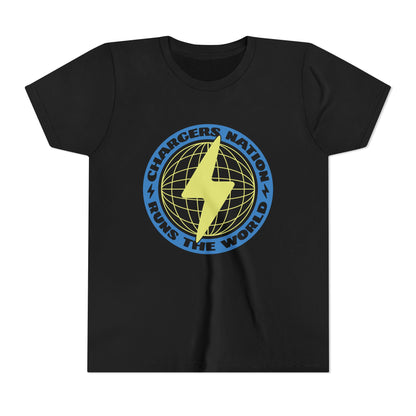Chargers Nation Runs The World Youth Tee