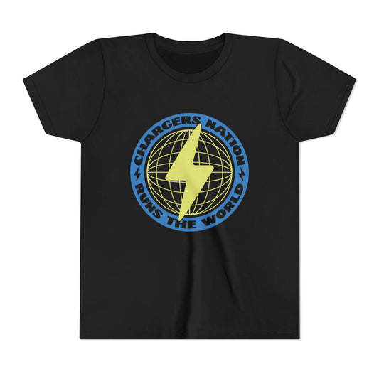 Chargers Nation Runs The World Youth Tee