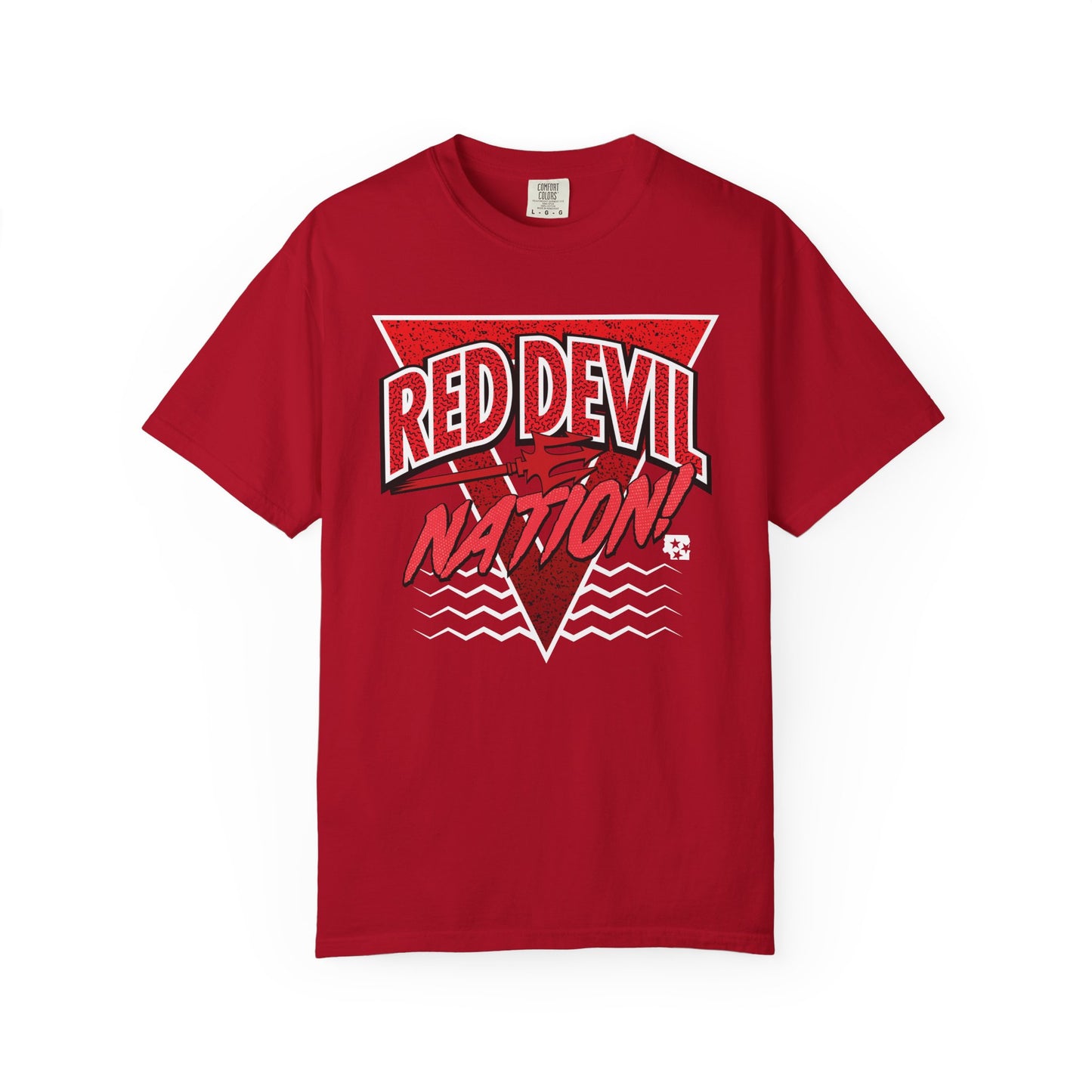 Red Devil Nation 90s Memphis Pattern T-Shirt