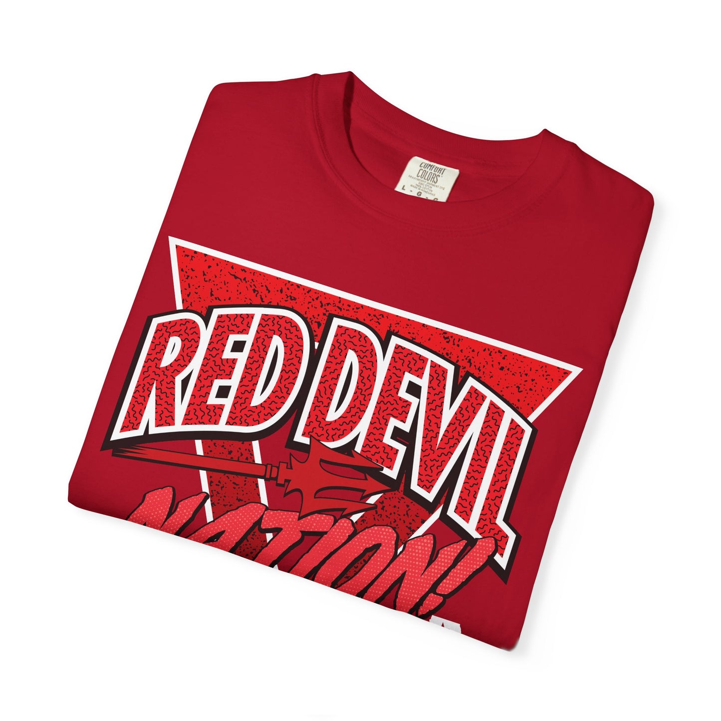 Red Devil Nation 90s Memphis Pattern T-Shirt