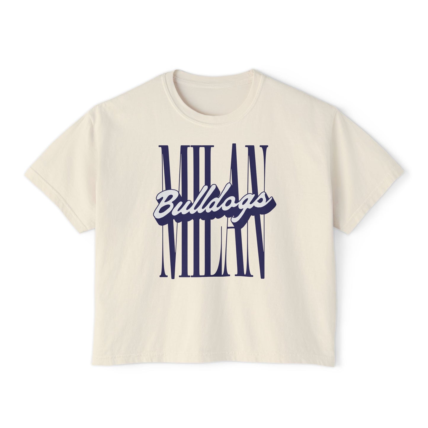 MILAN Bulldogs Tall Ladies's CroppedBoxy Tee