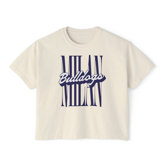 MILAN Bulldogs Tall Ladies's CroppedBoxy Tee