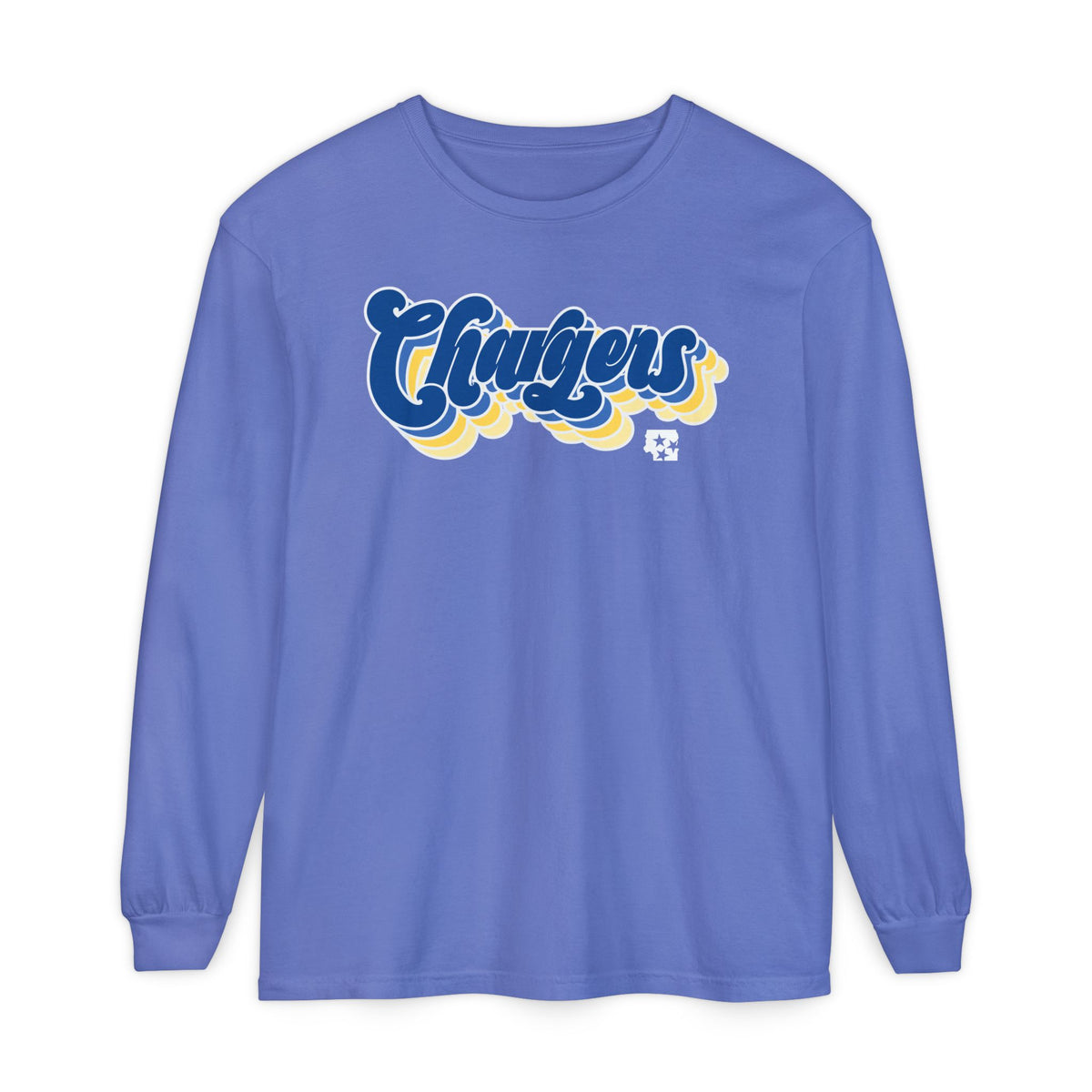 Retro Chargers Script Long Sleeve T-Shirt
