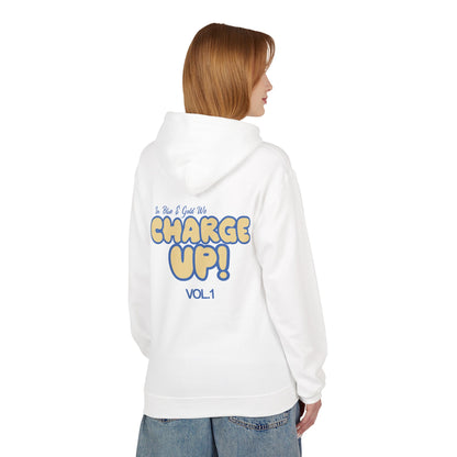 In Blue and Gold We Charge On Fleece Hoodie