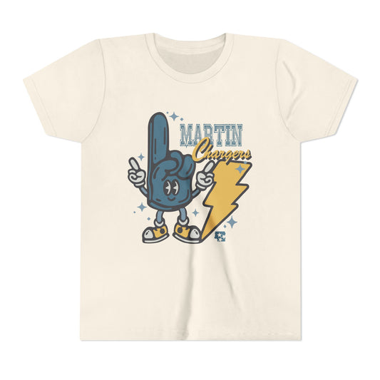 Martin Chargers Mascot Youth Tee