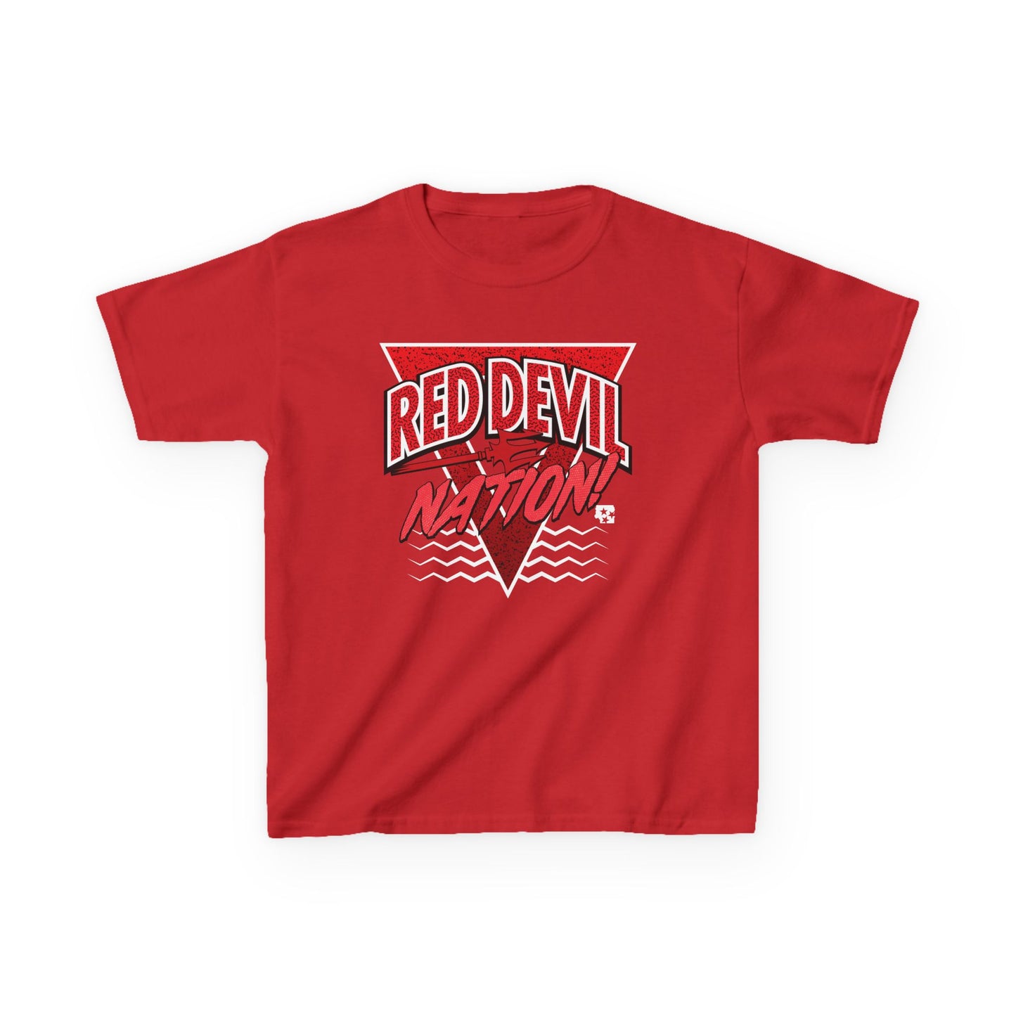 Red Devil Nation 90s Memphis Pattern Youth Tee