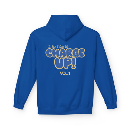 In Blue and Gold We Charge On Fleece Hoodie