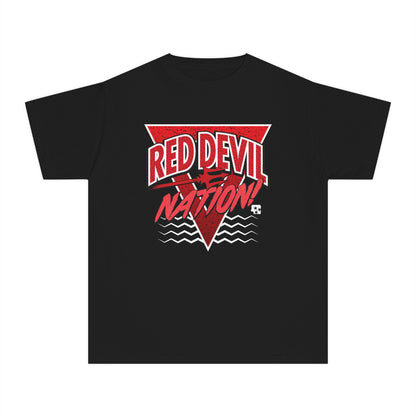 Red Devil Nation 90s Memphis Pattern Youth Tee