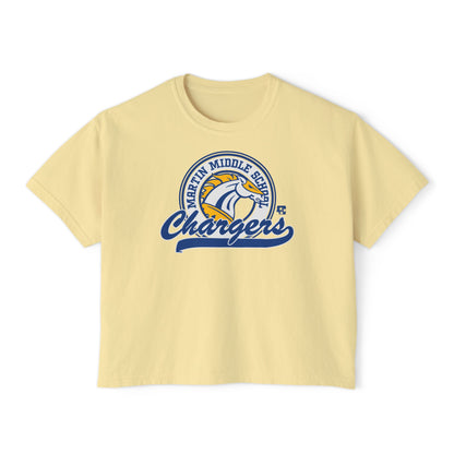 Martin Chargers Badge Women's Boxy Tee