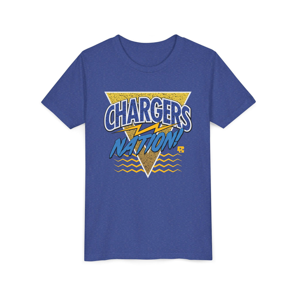 Chargers Nation Memphis Pattern Youth Tee