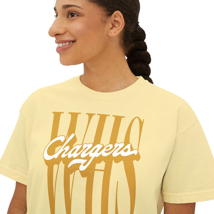 WHS Chargers Ladies's CroppedBoxy Tee