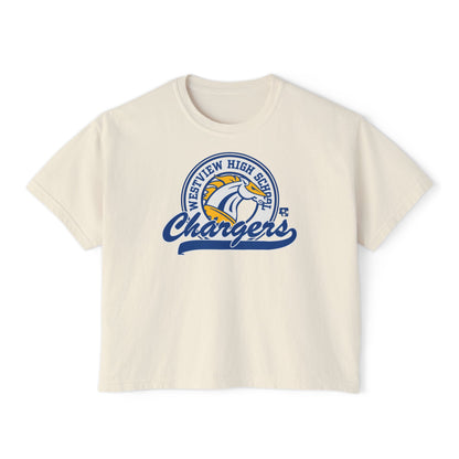 Westview Chargers Badge Women's Boxy Tee