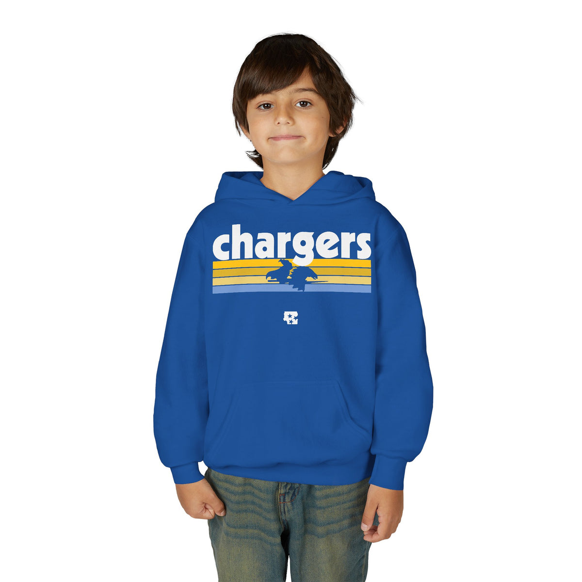 Chargers Logo Knockout Youth Hoodie