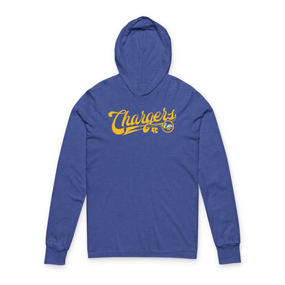 Chargers Vintage Baseball Script Hooded T-Shirt