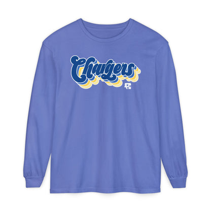Retro Chargers Script Long Sleeve T-Shirt