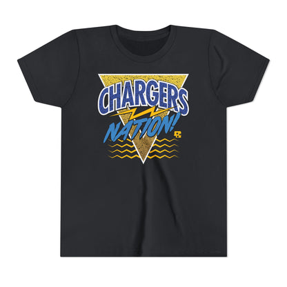 Chargers Nation Memphis Pattern Youth Tee