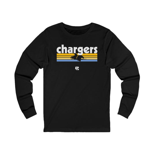 Chargers Logo Knockout Long Sleeve T-Shirt
