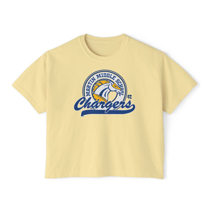 Martin Chargers Badge Women's Boxy Tee