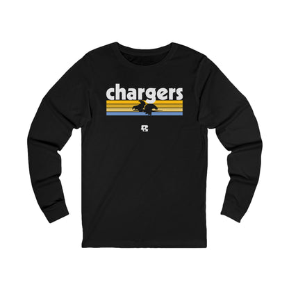 Chargers Logo Knockout Long Sleeve T-Shirt