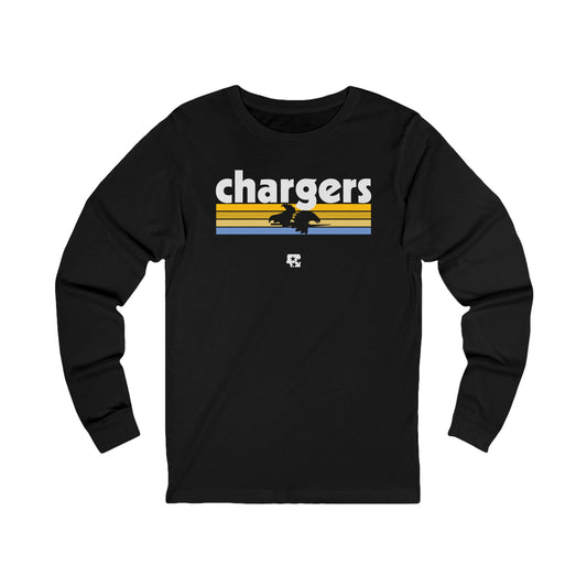 Chargers Logo Knockout Long Sleeve T-Shirt