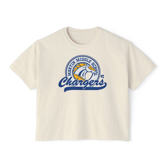 Martin Chargers Badge Women's Boxy Tee