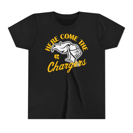 Here Come The Chargers Youth Tee