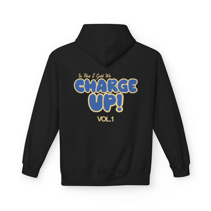 In Blue and Gold We Charge On Fleece Hoodie