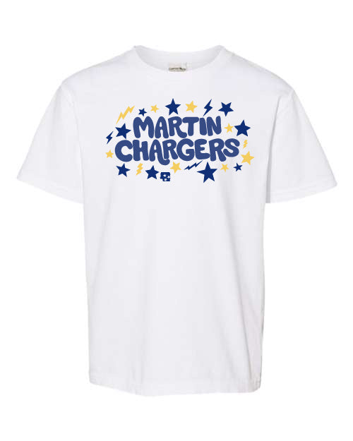 MARTIN CHARGERS BUBBLED YOUTH SHIRT