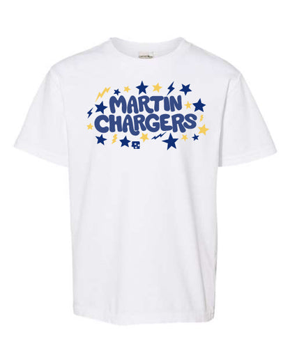 MARTIN CHARGERS BUBBLED YOUTH SHIRT