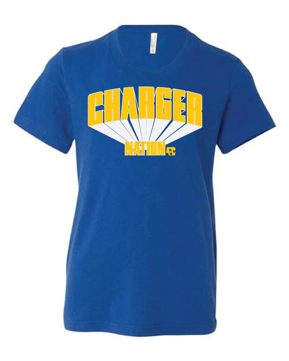 Charger Nation Burst Youth Tee