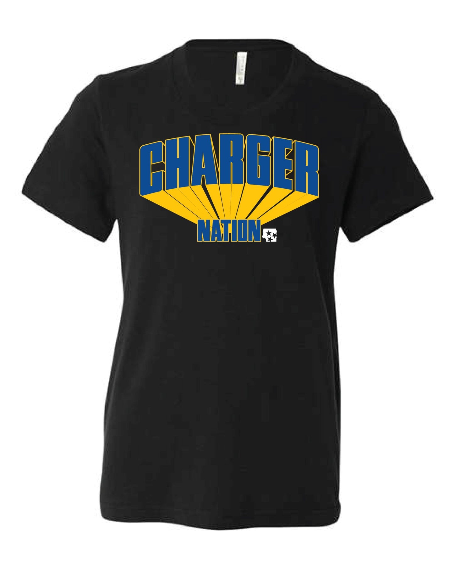 Charger Nation Burst Youth Tee
