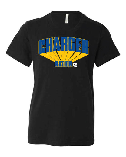 Charger Nation Burst Youth Tee